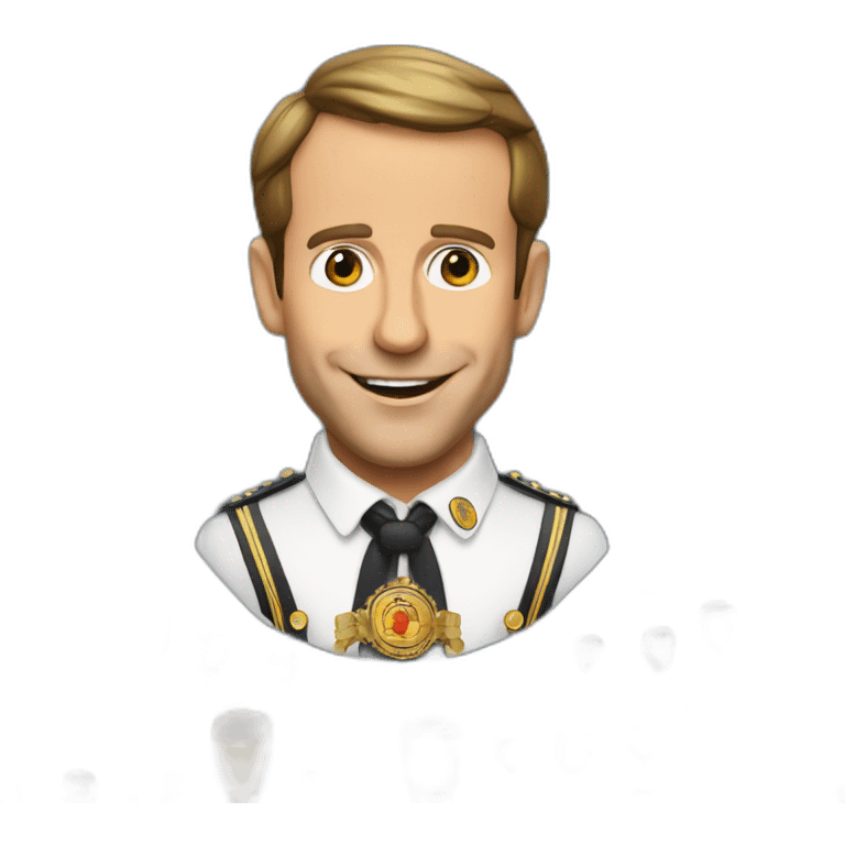 Macron boire bière emoji