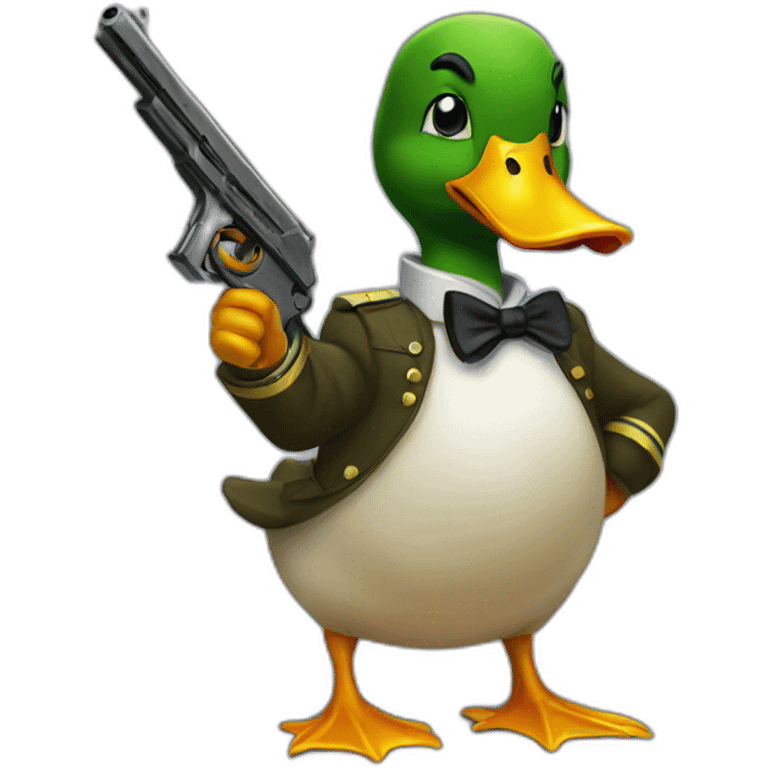 duck with a gun emoji