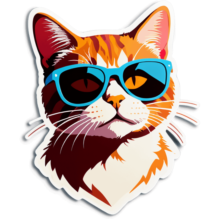 Cat with sunglasses emoji