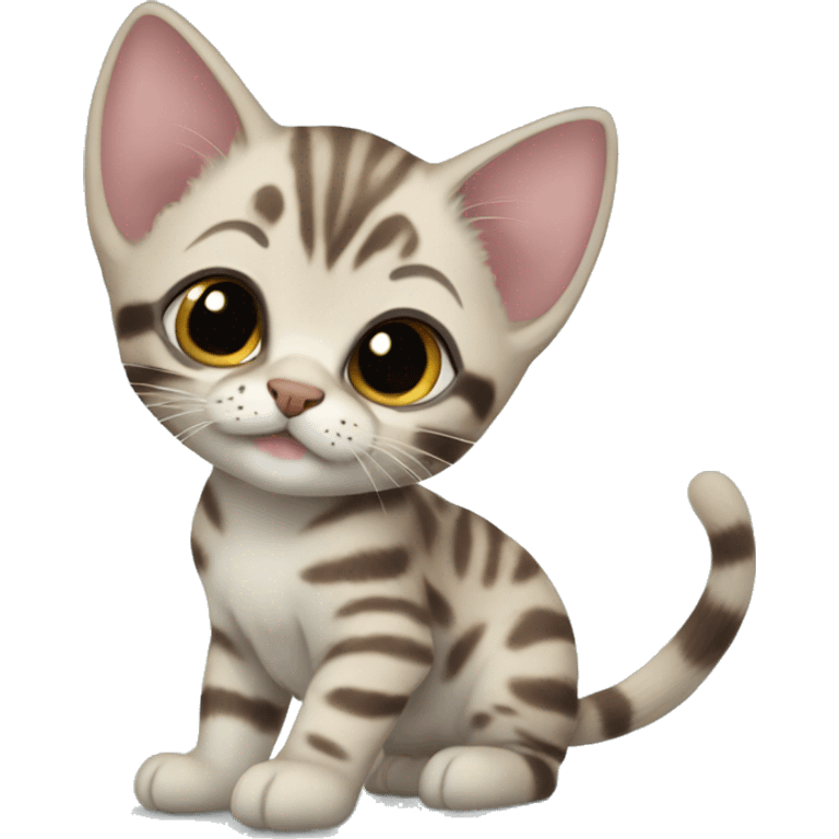 Bengal kitten snow mink emoji