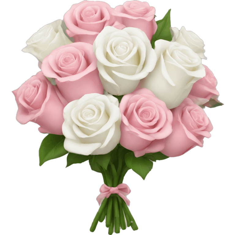 pink and white rose bouquet  emoji