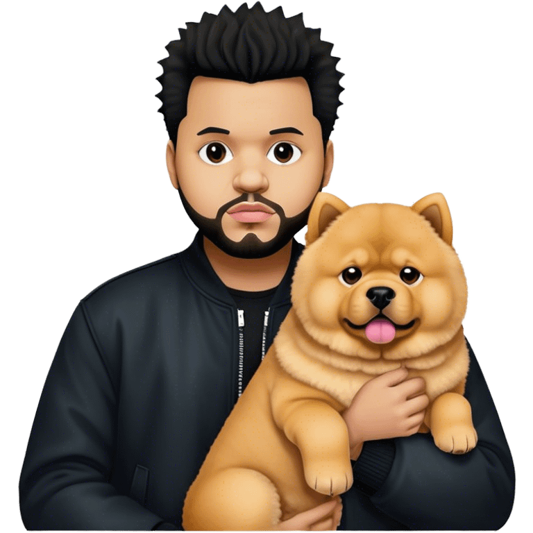 The weeknd with a chow chow emoji