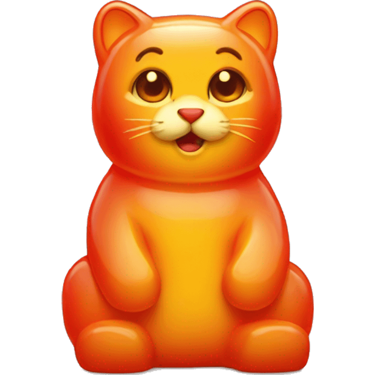 Gummy bear but it's cat emoji