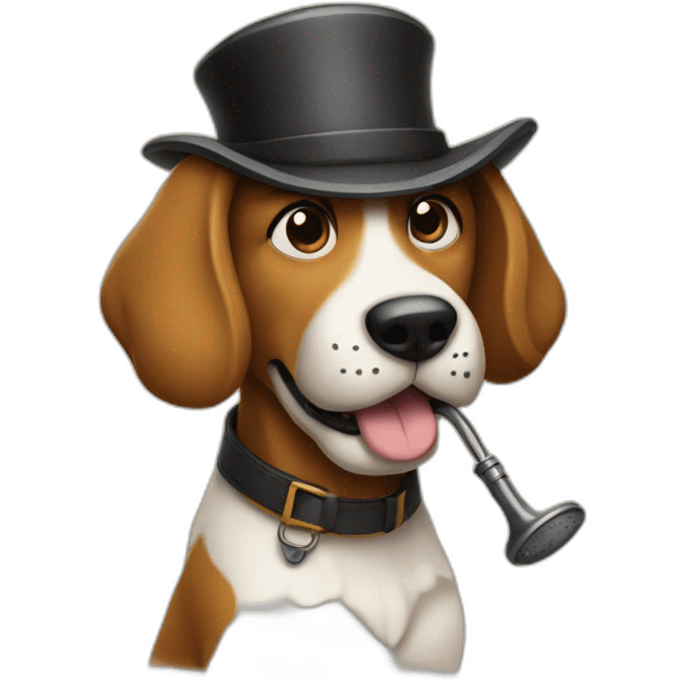 Pluto the dog with a pipe emoji