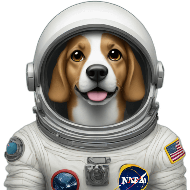 Dog in space suite emoji