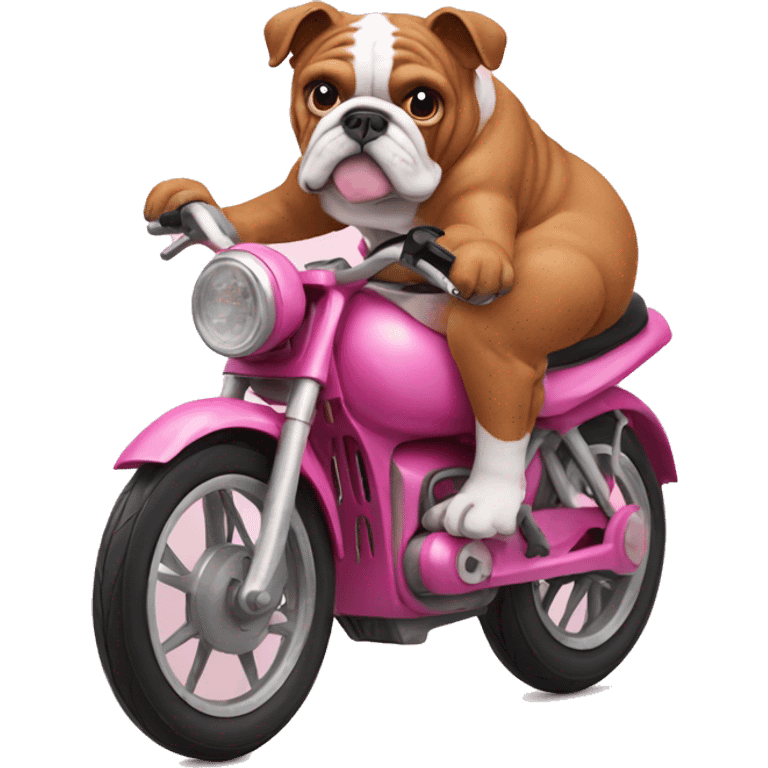 rose bulldog on a bike emoji