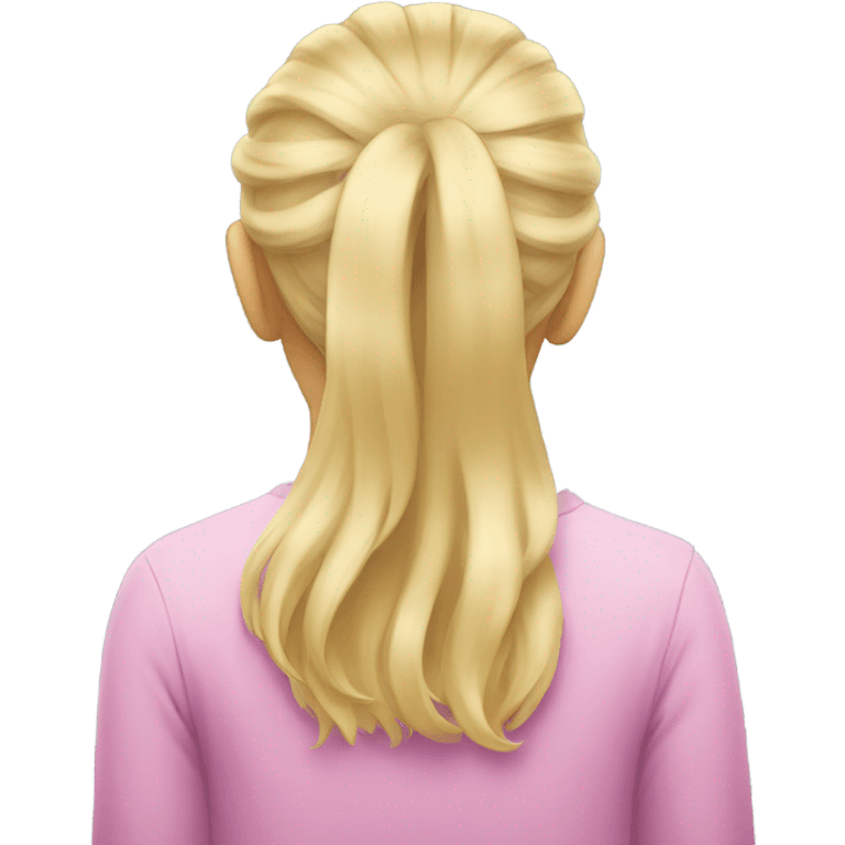 blonde hair rear emoji