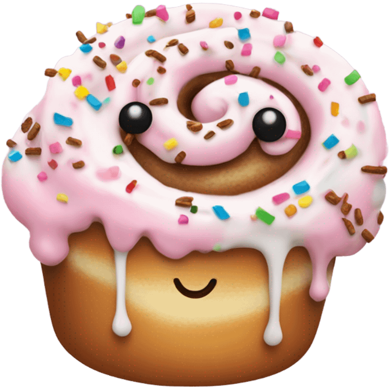 Pink Cinnamon roll emoji