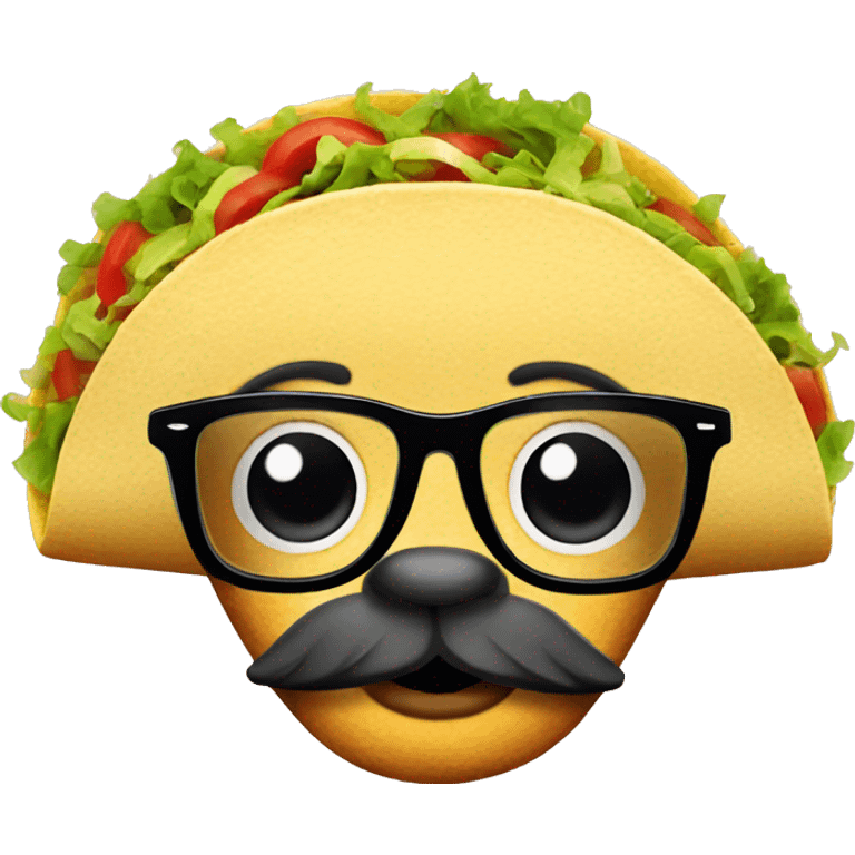 Taco with glasses emoji