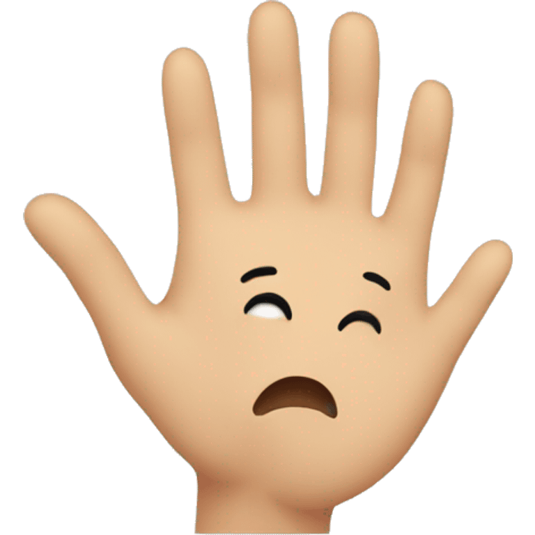 emoji with hand over face emoji