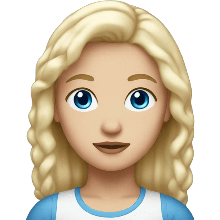 girl with blue eyes, light blonde hair emoji