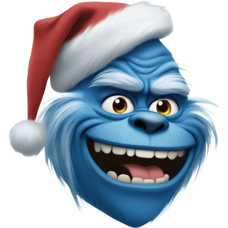 Blue Grinch emoji