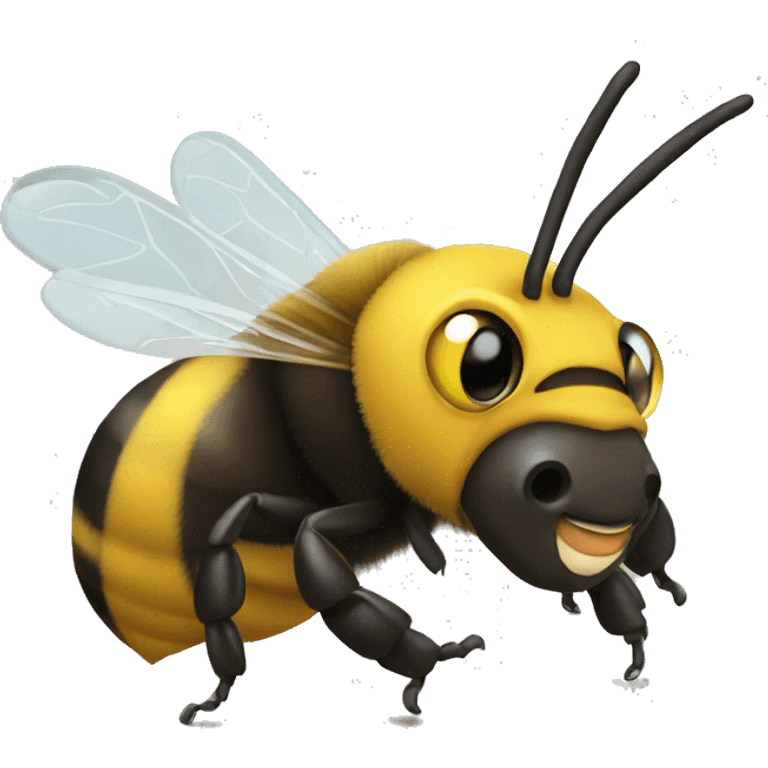 Bee with mustang emoji