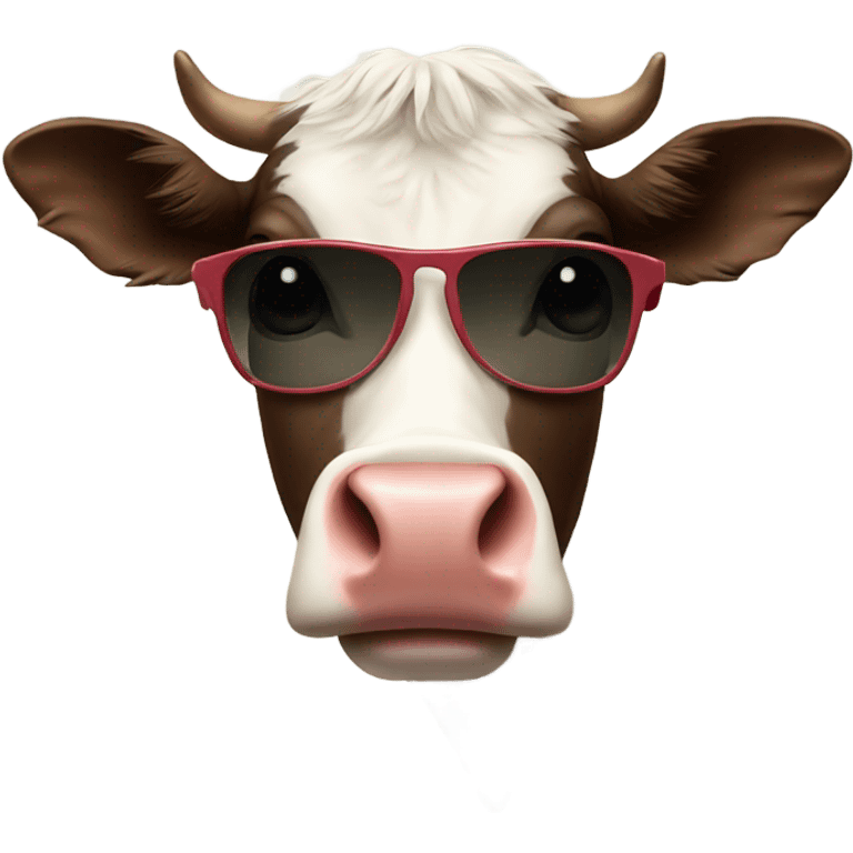 Cow in sunglasses emoji