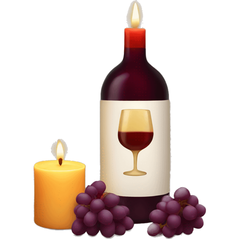 Wine with candle   emoji