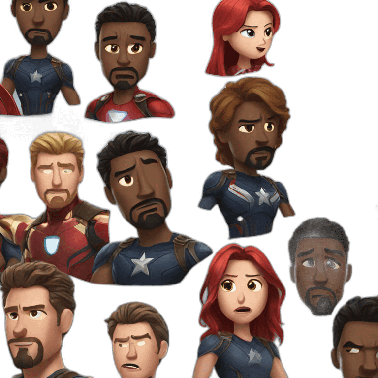 Avengers reactions emoji