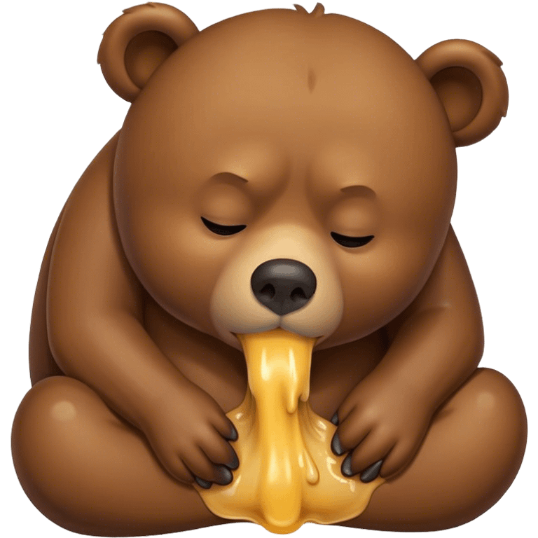 bear that is vomiting emoji