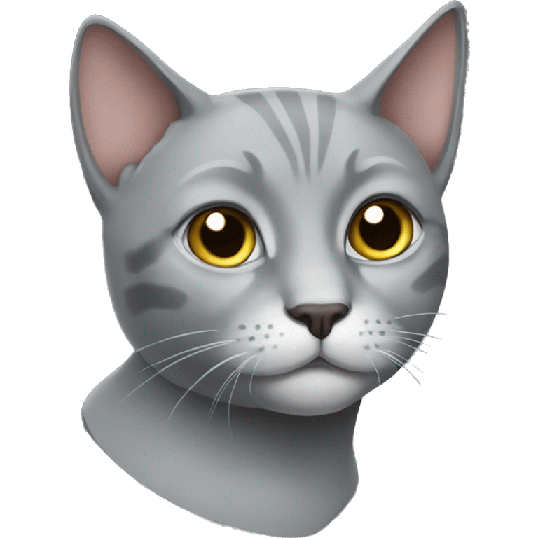 Grey cat emoji