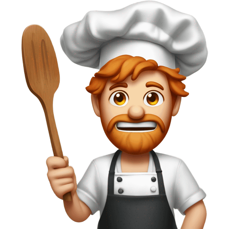 Mad red head chef emoji