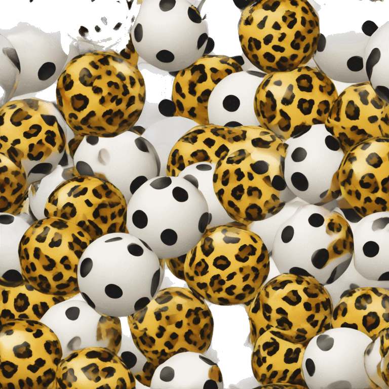 eight pool ball with leopard prints emoji