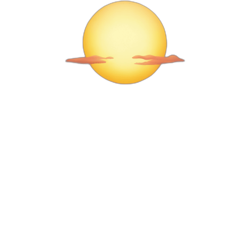 The rising sun emoji