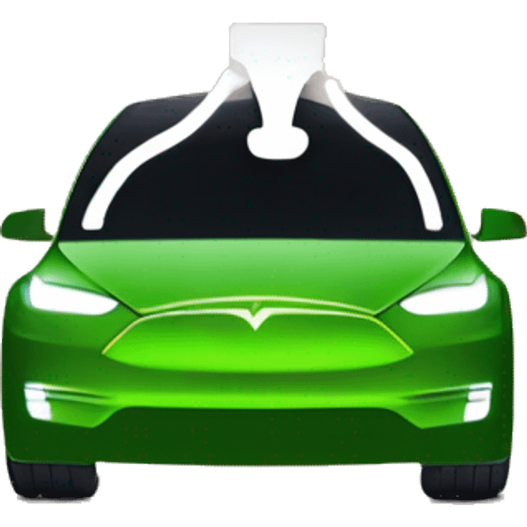 Spotify in a Tesla model X emoji