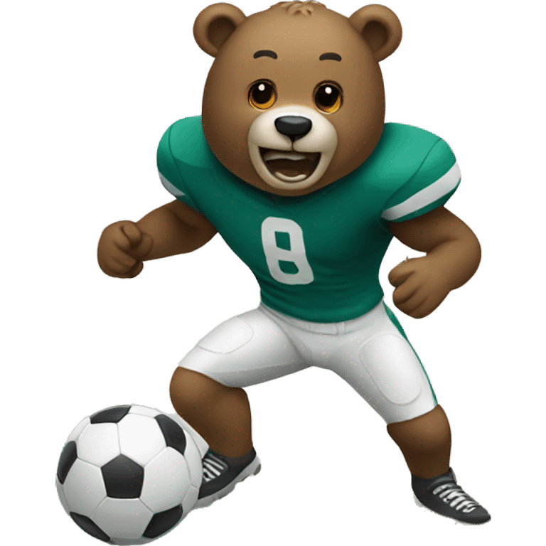 Bear playing football emoji