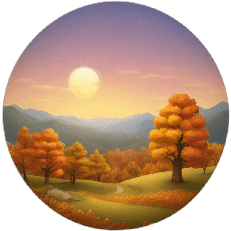 An autumny landscape emoji