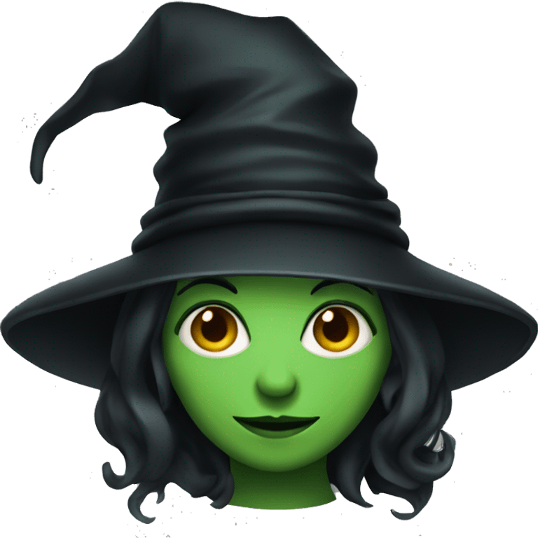 witch with green skin and black hat emoji