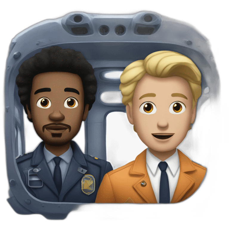 Ice spice and Danny Brown step into the twilight zone matter transporter emoji