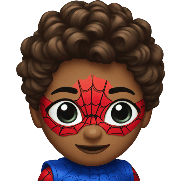 Spiderman with blue skirt emoji