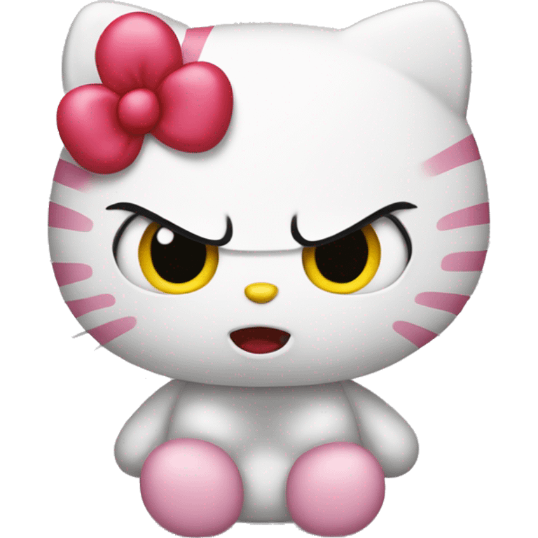 Angry hello kitty emoji