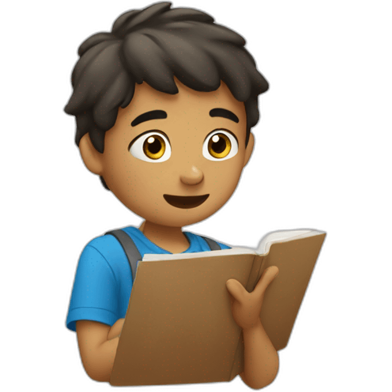 Boy learning something emoji