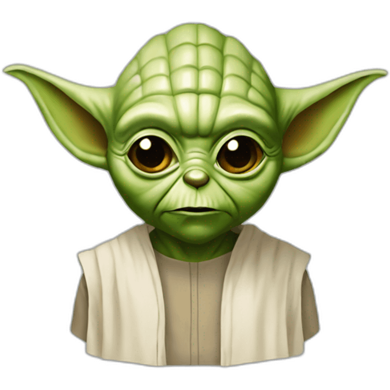 yoda mask in face emoji