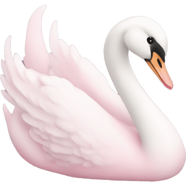 pastel pink swan emoji