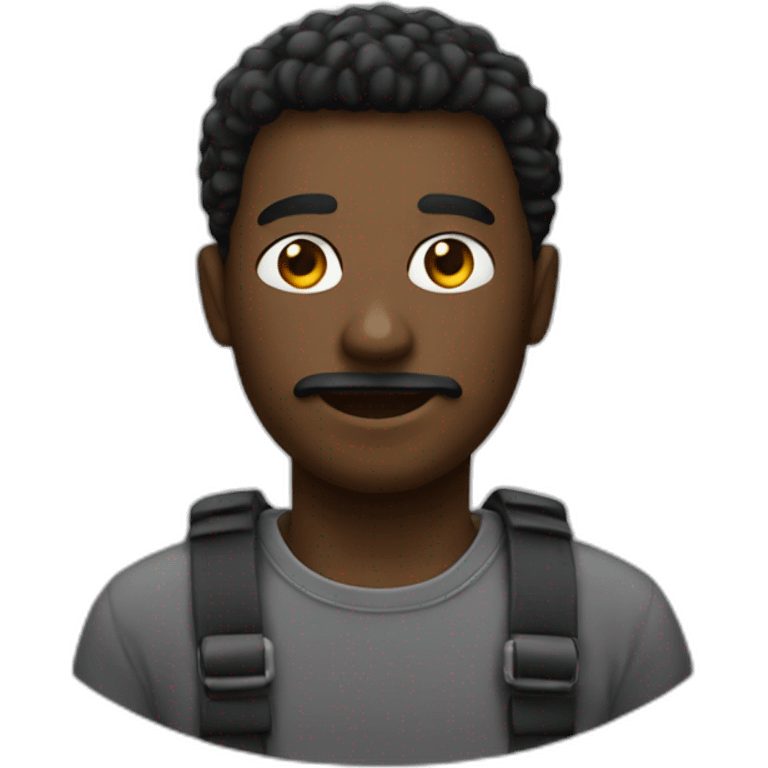 Homme noir qui tiens du coton emoji