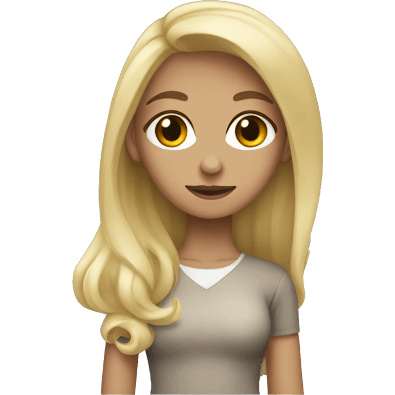 Blonde girl with is rabith emoji