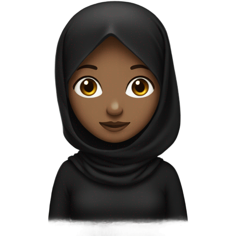 Girl with a black hijab  emoji