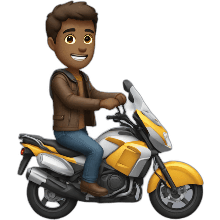 Homem andando de moto emoji