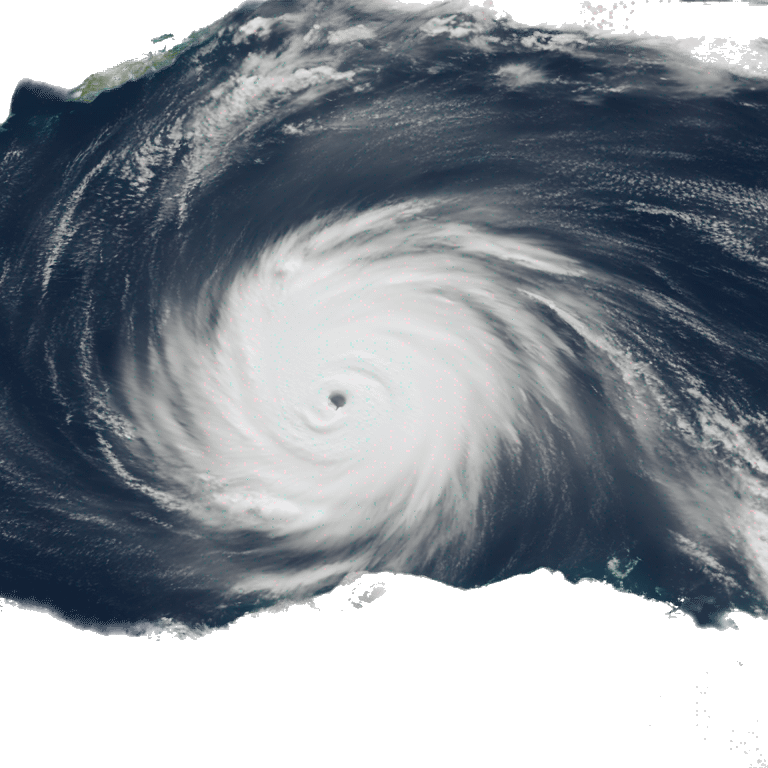 Massive hurricane from satellite emoji