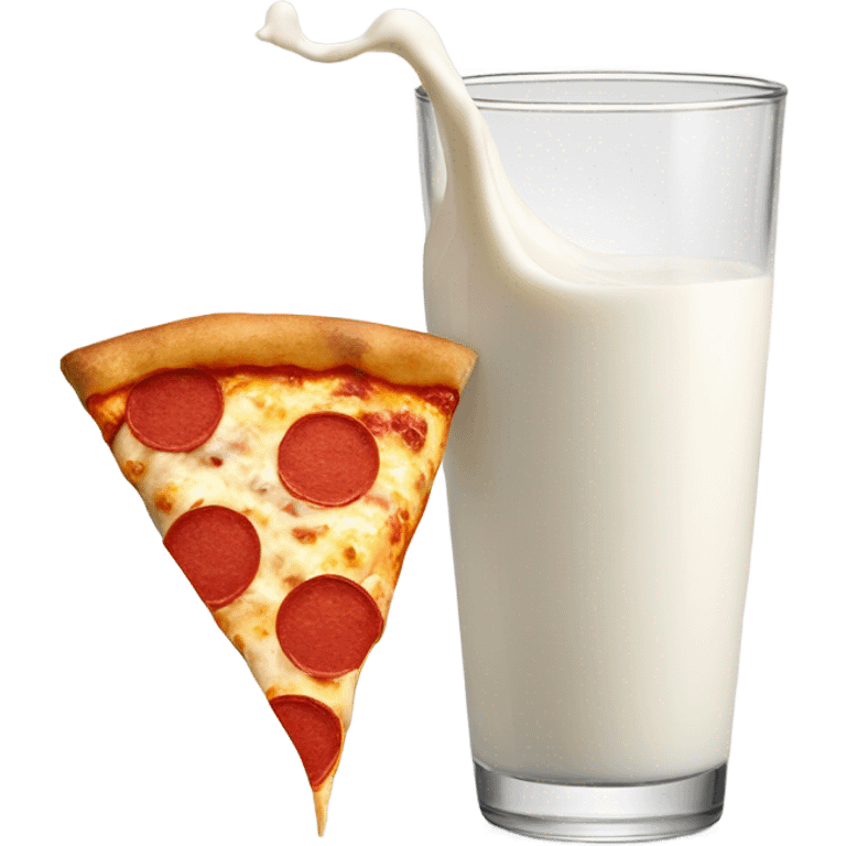 Dipping pizza into milk  emoji