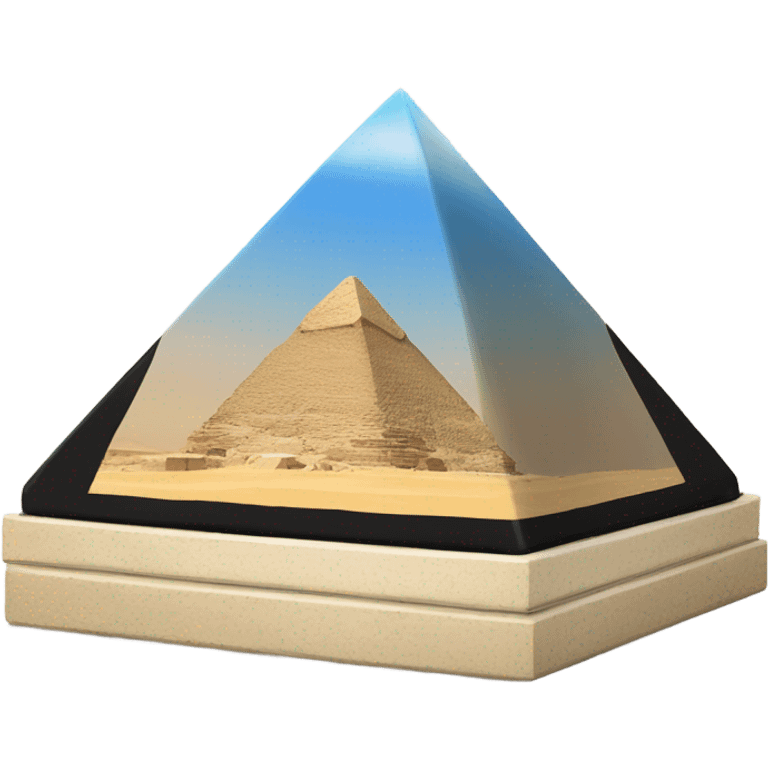 Vinyl record on Egypt pyramid emoji