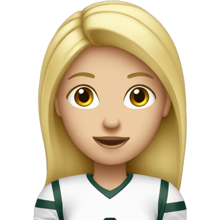 blond football girl emoji