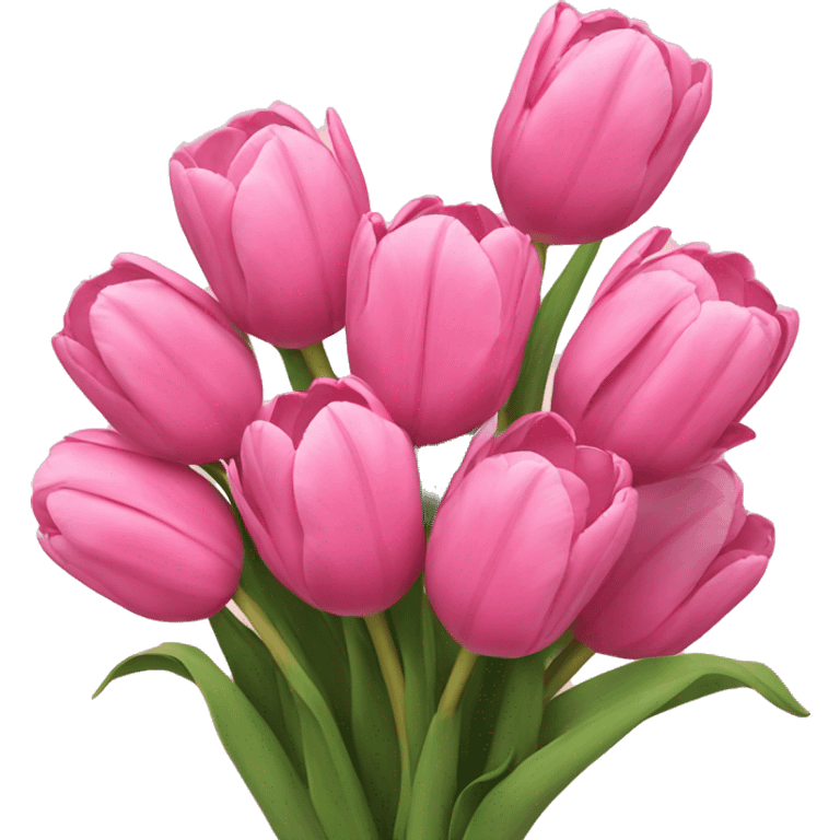 Bouquet of pink tulips emoji