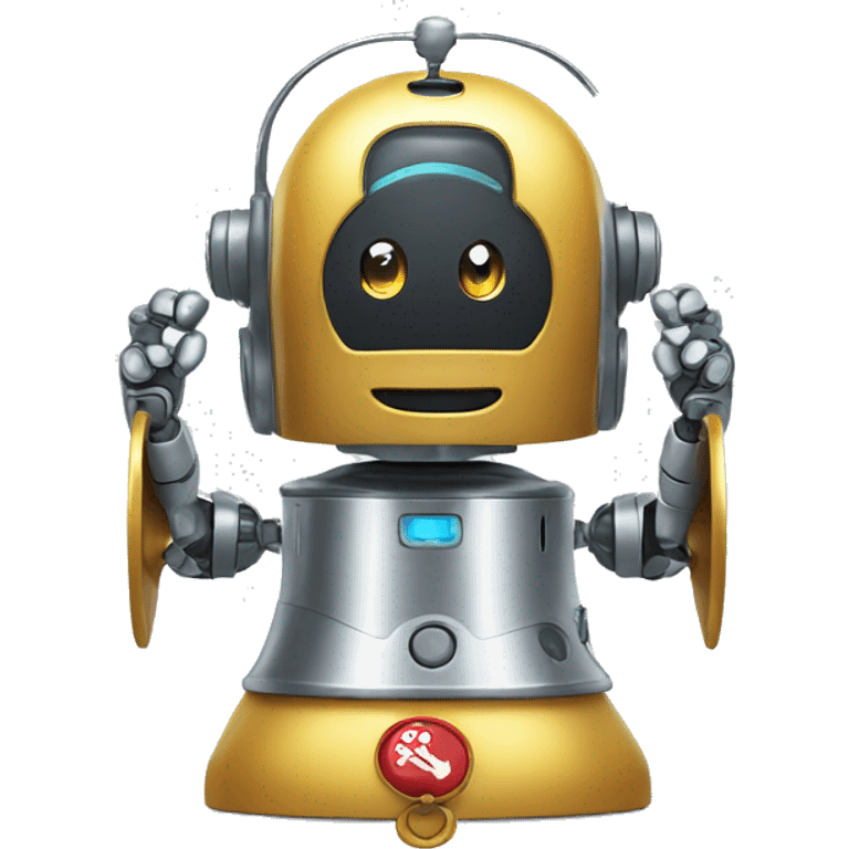 robot ringing  bell emoji