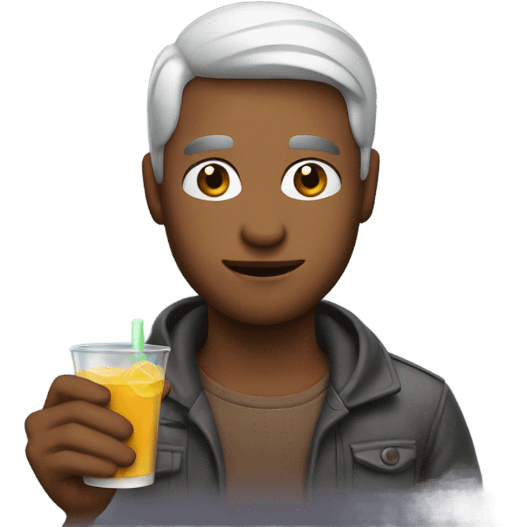 guy with a drink in his hand  emoji