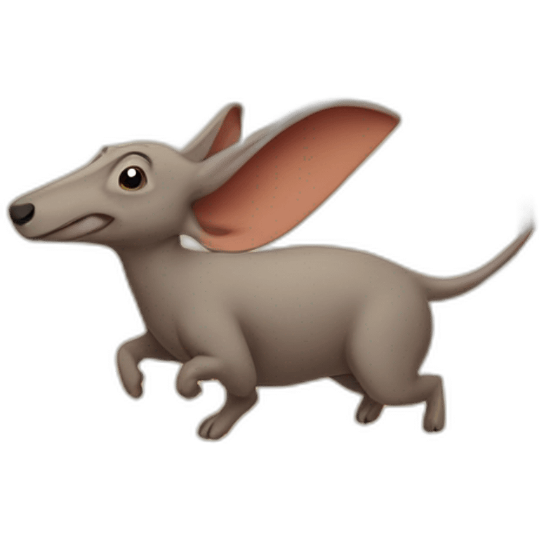 Aardvark on a flying carpet emoji