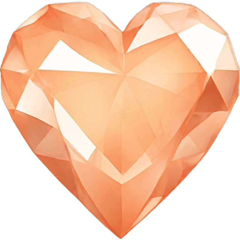 Pale peach diamond heart  emoji