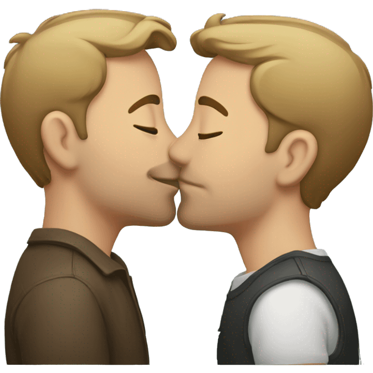 Gay couple kissing emoji