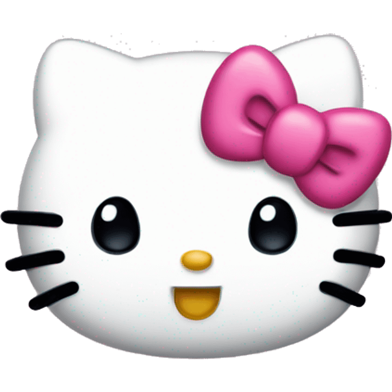 Hello kitty making a kissy face  emoji